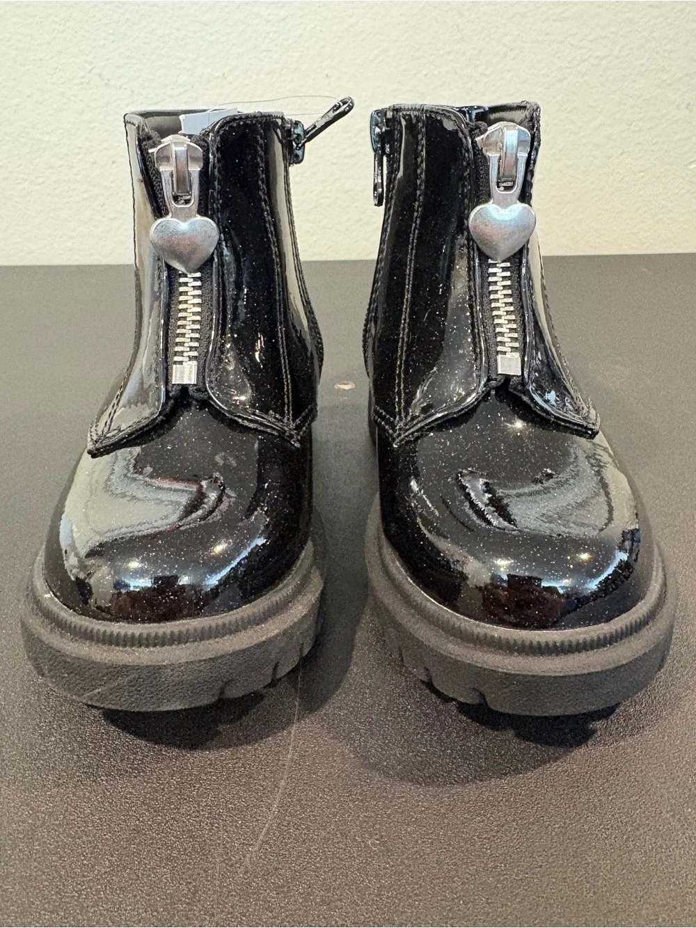 Cat & Jack Donna Chelsea Combat Black Boots Girls Toddler Size 8 Fast Shipping